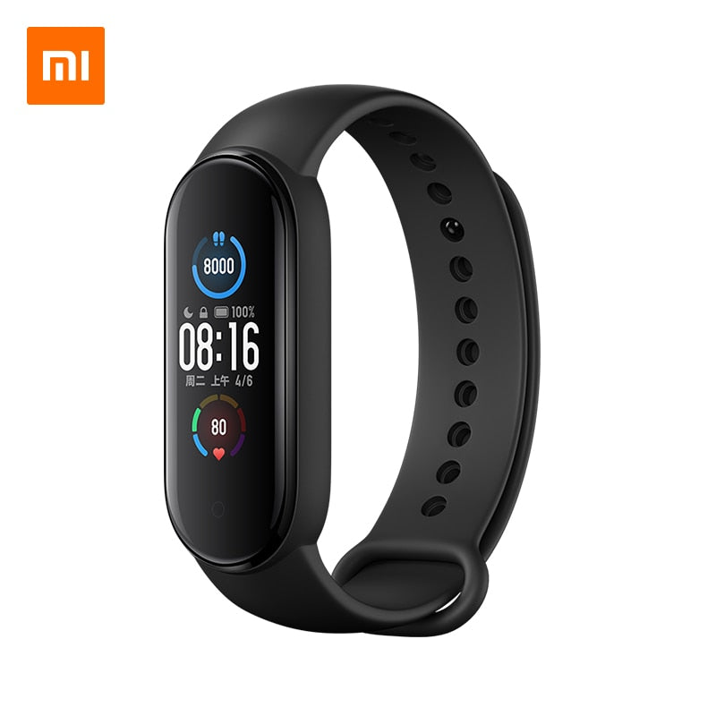 Xiaomi Mi Smart Band 5 Wristband 1.1inch AMOLED Color Screen 5ATM Waterproof Heart Rate Sensor Bluetooth 5.0 Mi Band Bracelet