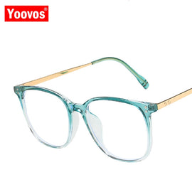Yoovos 2023 Women Glasses Frame Luxury Eyewear For Women Anti Blue Light Glasses Optics Brand Designer Eyeglasses Frame Women