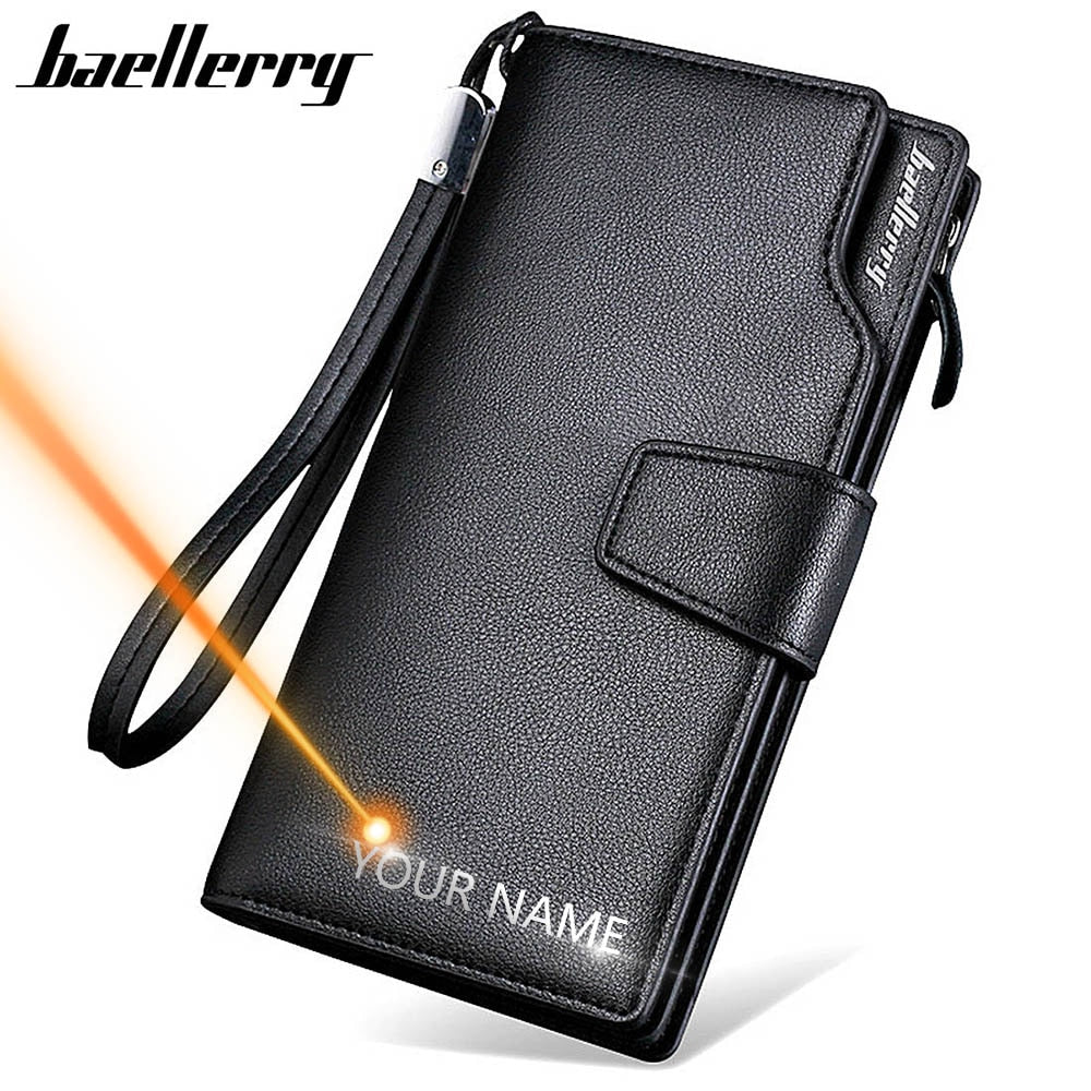 Card Holder Men Wallets Business PU Leather Long Design Quality Fashion Casual Men Purse Zipper Multi-function Wallets