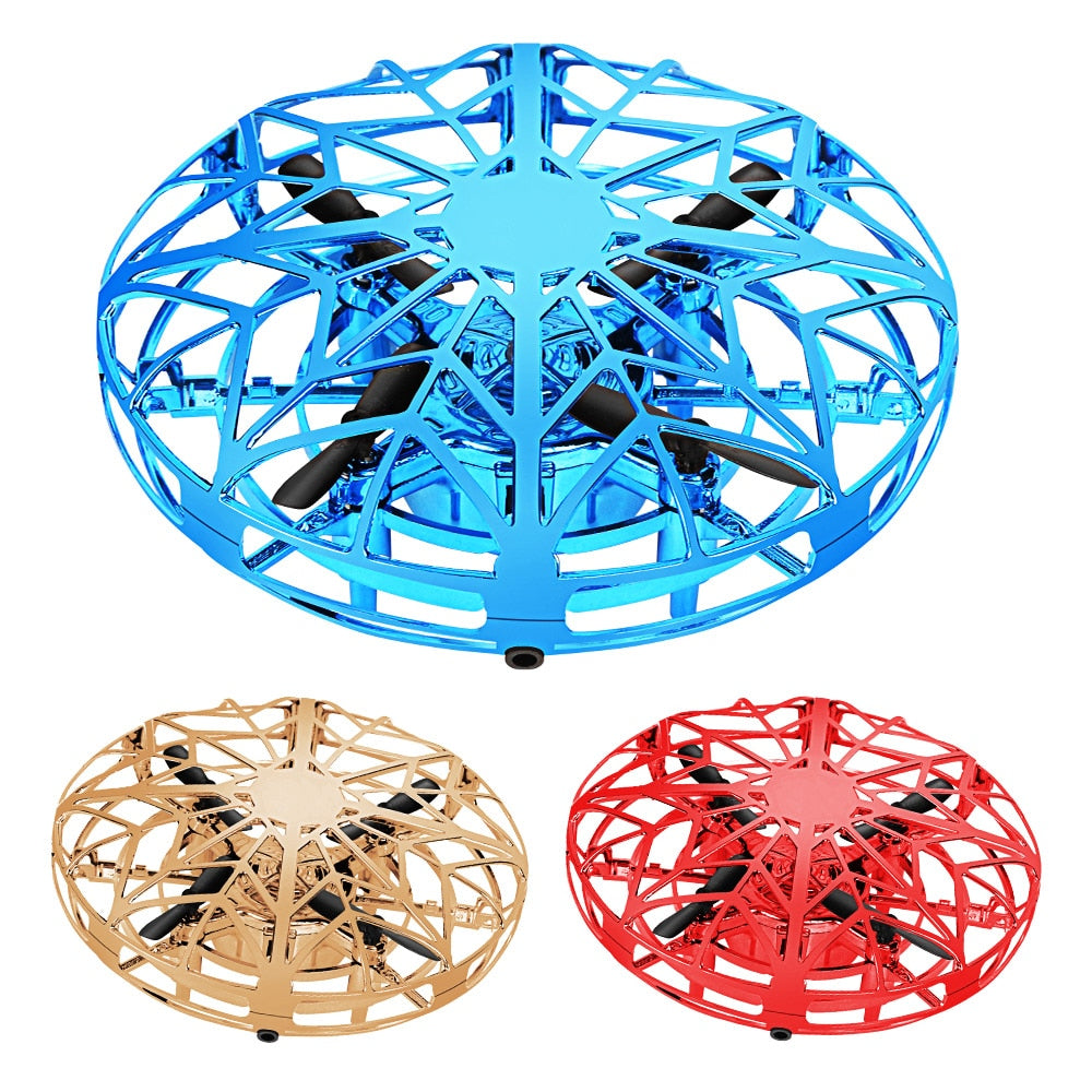 ZK20 LED Flying Spinner  Mini Drone Fingertip Spinner Upgrade Parent-child Flying Gyro Aircraft Fun Interactive Toy Gift