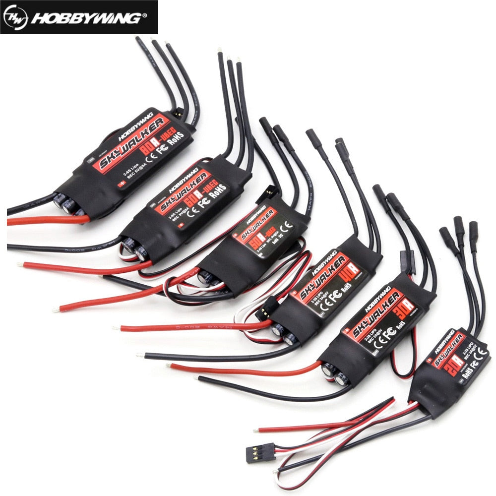 Hobbywing Skywalker 40A 50A 60A 80A 15A 20A 30A V2 ESC Speed Controller With UBEC For RC Airplanes Helicopter