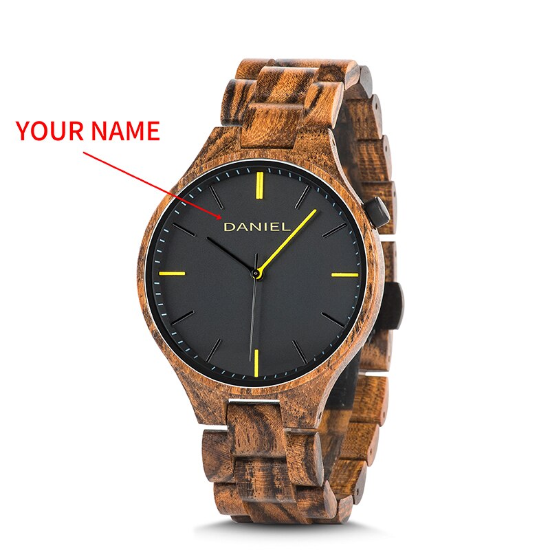 Cuatomize Name BOBO BIRD Wood Watch Men Top Luxury Brand Wristwatches Male Clock in Wooden Gift box Marriage anniversary gift