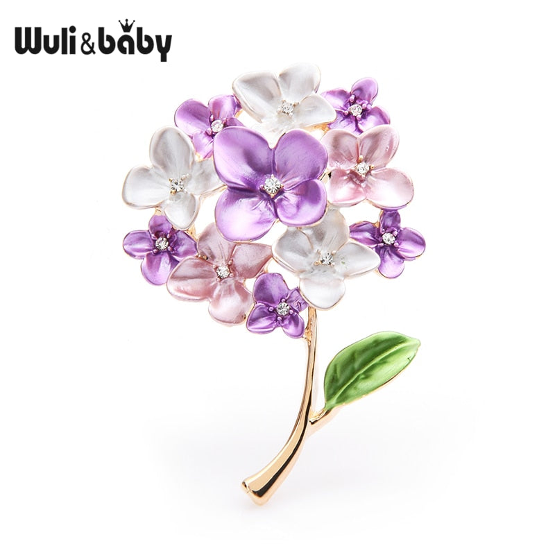 Wuli&amp;baby Purple Red Blue Lilac flower Brooches Women Weddings Party Brooch Pins Gifts