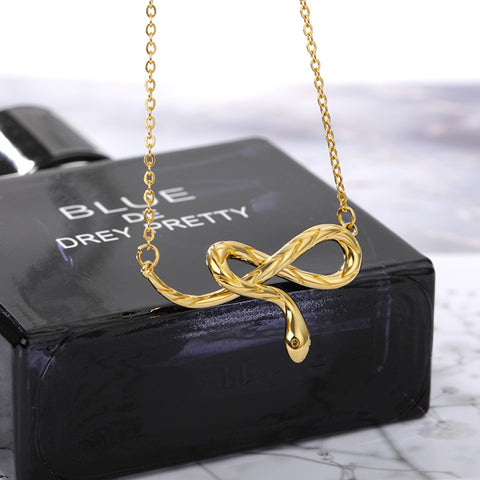 Snake Necklace for Women Stainless Steel Gold  Color Snake Pendant Necklace Choker Jewellery Collier Best Friend Gift