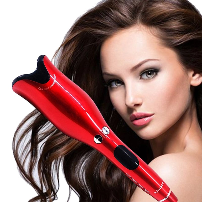 Portable Curling Iron Automatic Hair Curler Electric Ceramic Heating LCD Display Rotate Wave Styler Curling Iron Machine