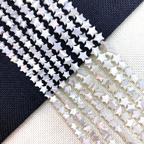 Natural Shell Beads Star-shaped Mother-of-pearl Beads for DIY Jewelry Making Necklace Bracelet Earring Accessories Size 6-12mm