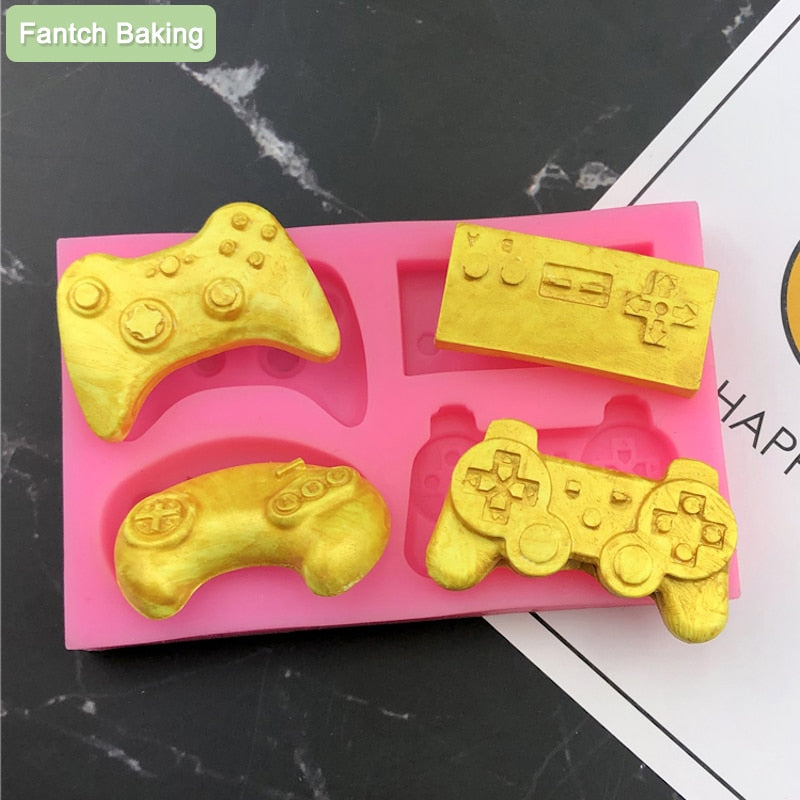 Gamepad Controller Chocolate Silicone Mold Game Boy Gift Mould Sugar Craft Fondant Cake Decorating Baking Tool Oven Available