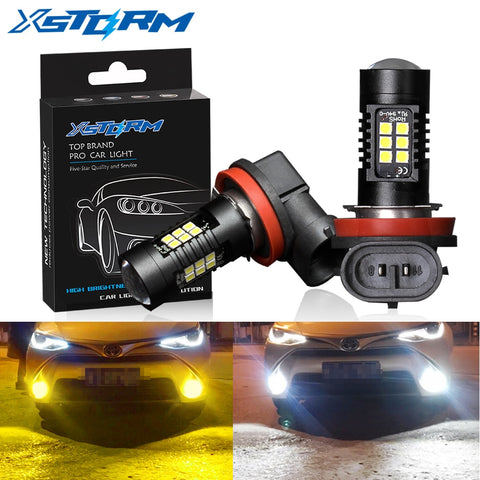 2Pcs H8 H11 Led HB4 9006 HB3 9005 Fog Lights Bulb 3030SMD 1200LM 6000K White Car Driving Running Lamp Auto Leds Light 12V 24V