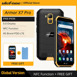 Ulefone Armor X7 Pro Android12 Rugged Phone 4GB RAM Smartphone Waterproof Mobile Phone Cell Phone ip68 NFC 4G LTE  2.4G/5G WLAN