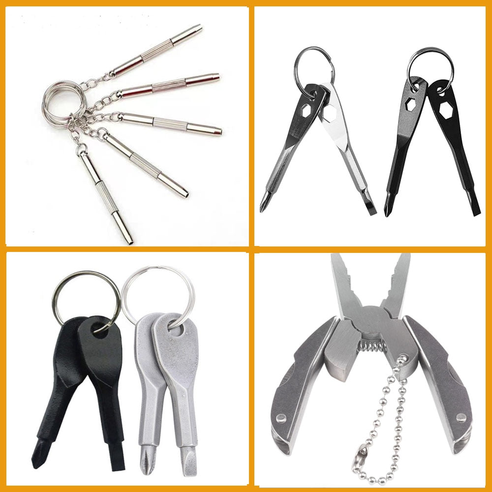 Key buckle Portable Multitool Pliers Knife Keychain Screwdriver Mini Pliers Herramientas Multi-function Tool Plier screwdrivers