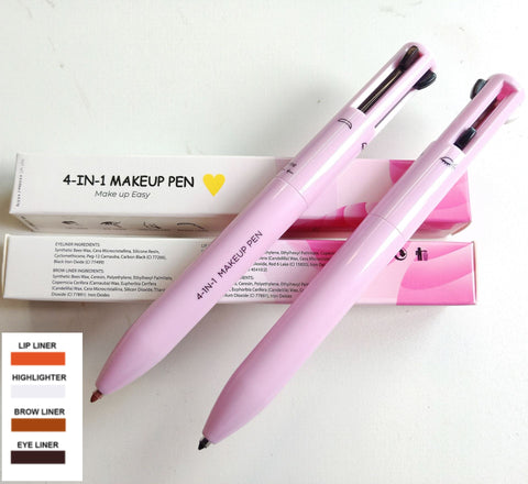 4 in1 Makeup Pen Touch up Eyebrow Eyeline Waterproof Sweatproof Long Lasting Drawing Pencil Easy Color Makeup Cosmetic Tool