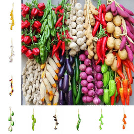 Artificial Simulation Food Vegetables Fake Chili Pepper Fruits Grapes Model Photography Props Room Home Kitchen Wall Decoration