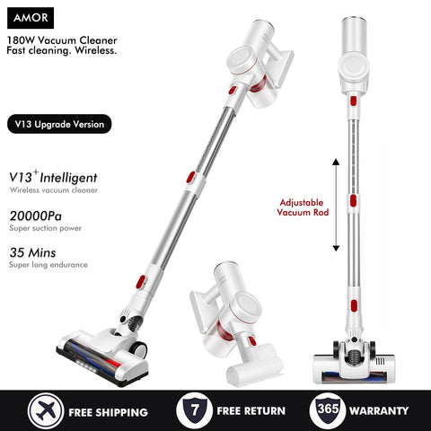 V13 Handheld Vacuum Cleaner Wireless Vertical Vacuum Cleaner 180W 10kPa Suction Power Mopping Cleaner Vertical Vacuum Machine
