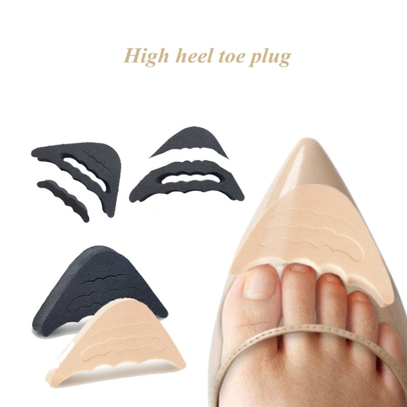 1Pair Women High Heel Toe Plug Insert Shoe Big Shoes Toe Front Filler Cushion Pain Relief Protector Adjustment Shoe Accessories