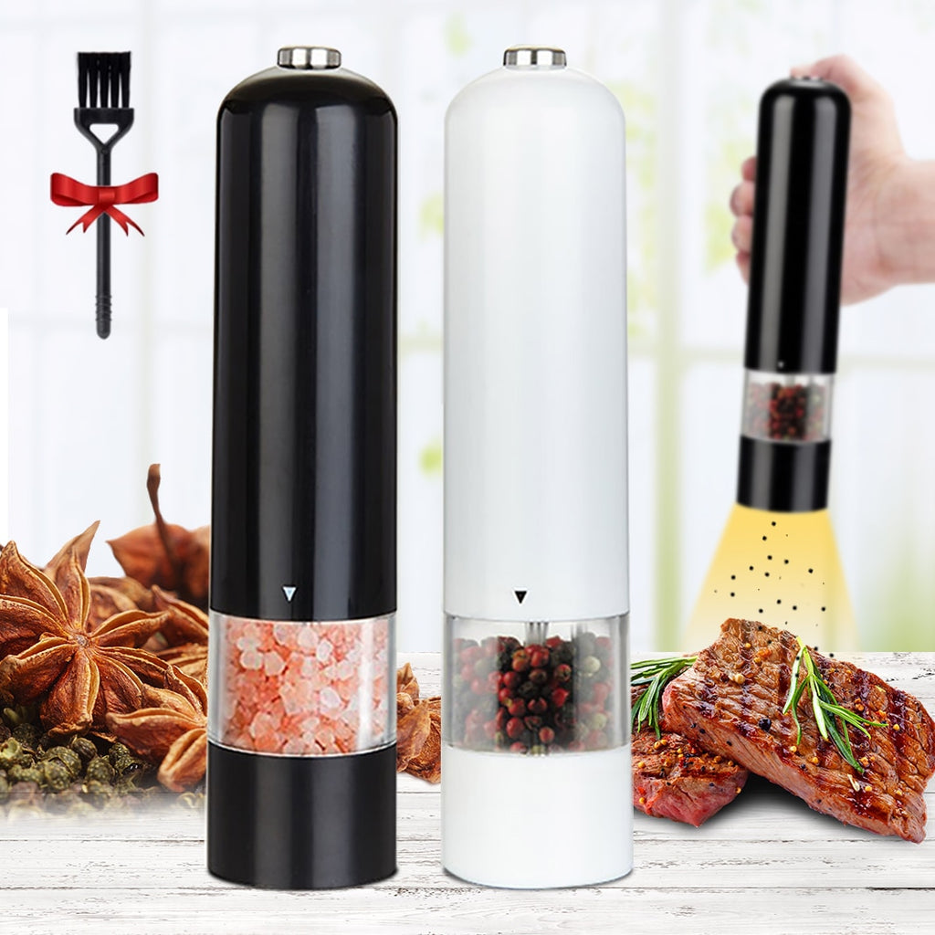 Salt Pepper Grinder Set Electric Spice Flour Mill Grinder Adjustable Coarseness kitchen BBQ Tools Seasoning Tools Pepper Mill