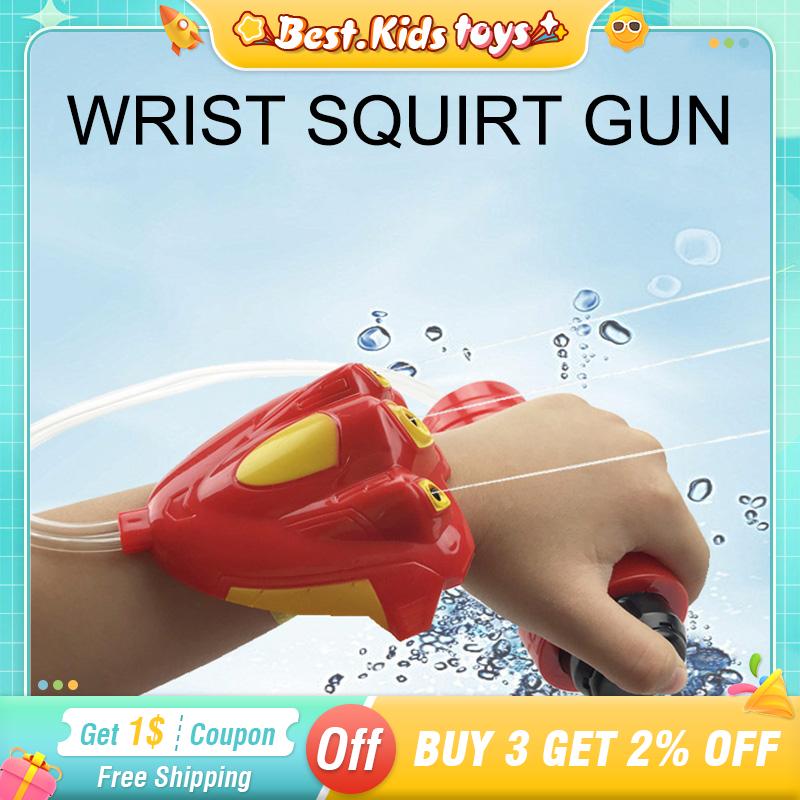 Mini Wrist Water Gun Kids Summer Beach Toy Wrist-Type Spray Water Battle Shoot Hand-held Water Guns Bath Outdoor Game Boys Gifts