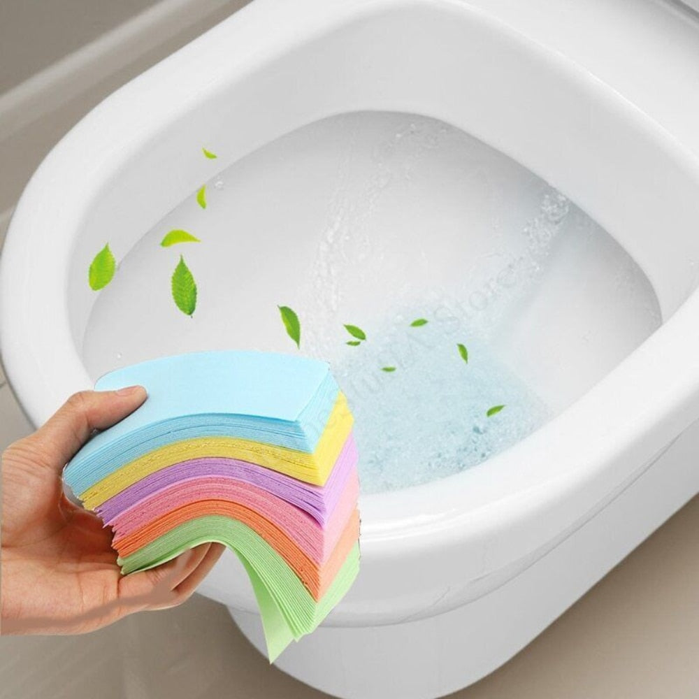 150pcs Floor Cleaner Sheet Mopping Floor Cleaning Household Hygiene Polishing Toilet Deodorant Yellow Dirt Toilet Cleaning Tool