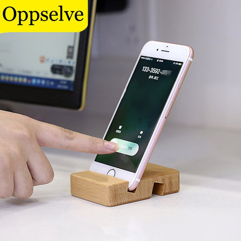 Oppselve Phone Holder Stand For iPhone 14 11 12 13 Wooden Mobile Phone Stand For Samsung S20 iPad Tablet Stand Desk Phone Holder
