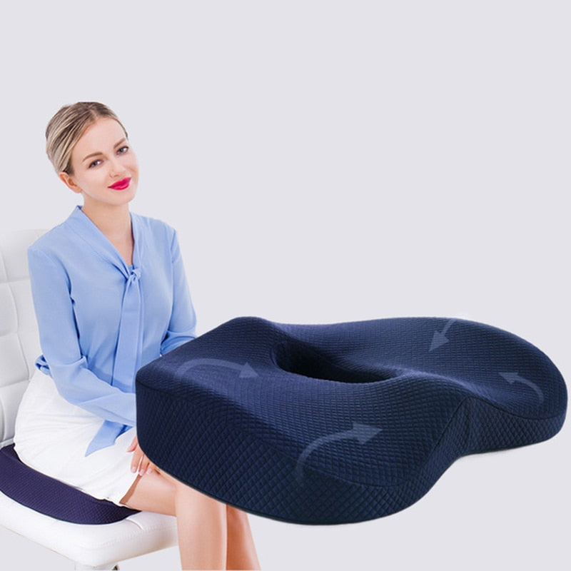 Memory Foam Hemorrhoid Seat Cushion Hip Support Orthopedic Pillow Coccyx Office Chair Cushion Car Seat Wheelchair Massage Pillow