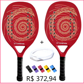 CAMEWIN Professional Beach Tennis Racket Carbon Fiber Beach Racket Protector Can Be Matched With