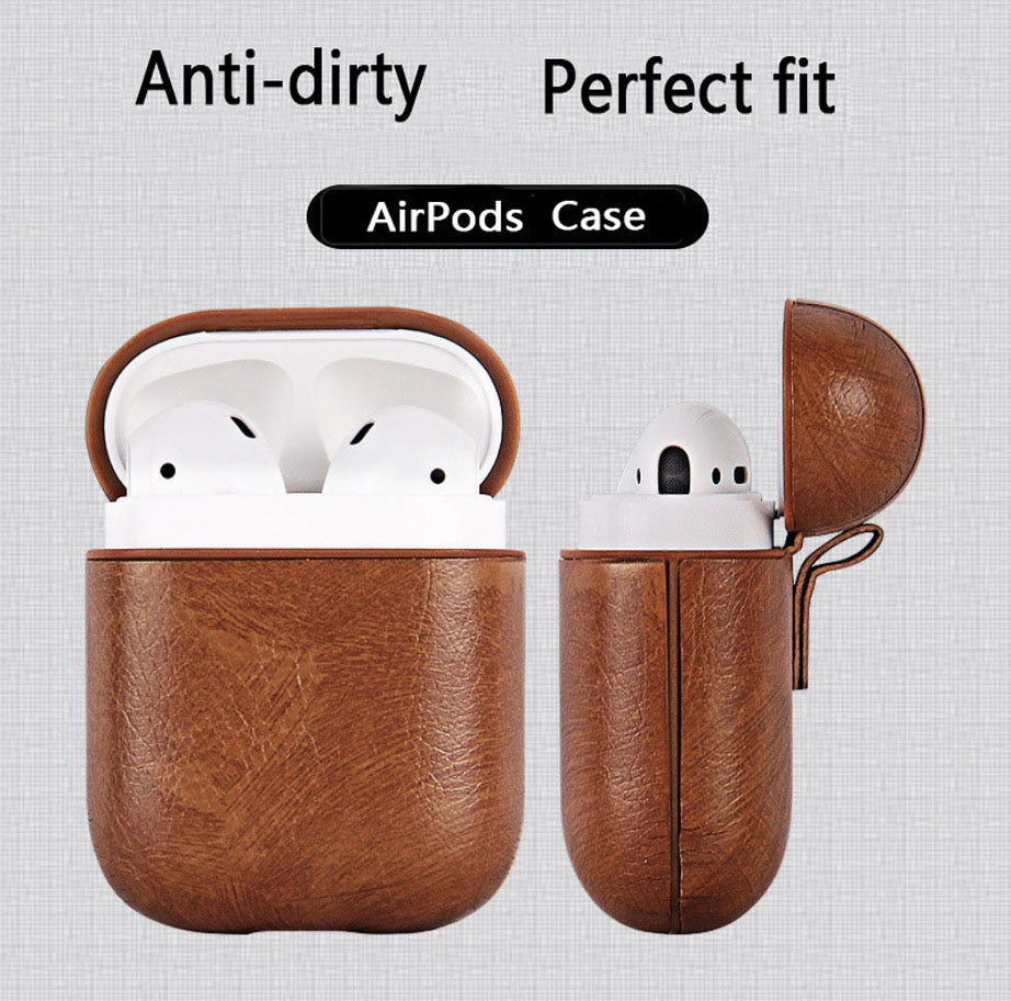 Luxury PU Leather Case for Airpods Pro Protective Cover with Anti-lost Buckle for Air Pods 2 1 3 Headphone Earpods Fundas