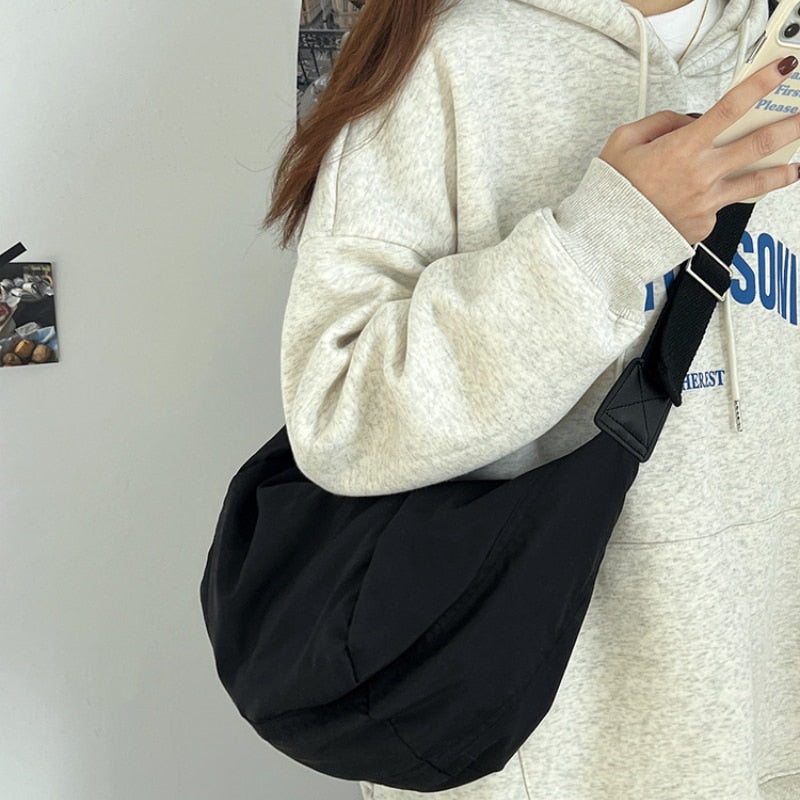 Fashion Hobo Bags Women Large-Capacity Crossbody Dumpling Bag Down Cotton Casual Simple And Versatile Shoulder Bag