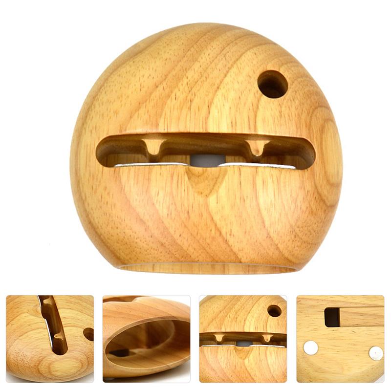 1PCS Wooden Phone Speaker Stand Creative Mobile Phone Rack Polished Loudspeaker