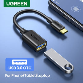 UGREEN USB C to USB Adapter Type C OTG Cable USB C Male to USB 3.0 A Female Cable Adapter for MacBook Pro Samsung S9 USB-C OTG