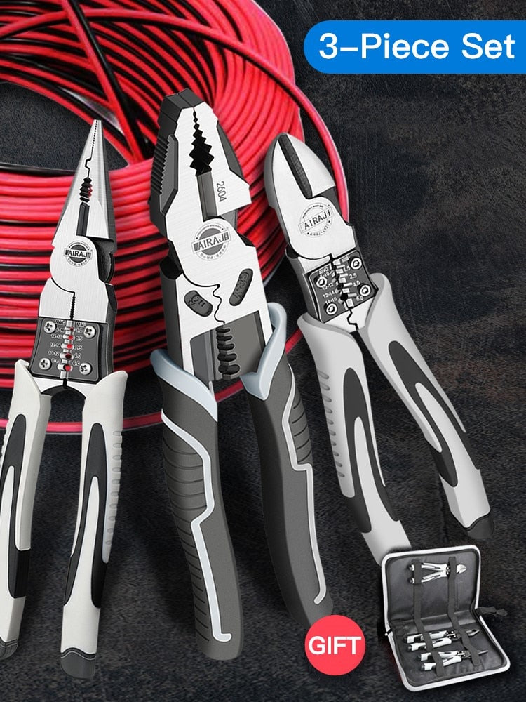 AIRAJ Universal Multifunctional Diagonal Wire Pliers Needle Nose Pliers Hardware Tools Universal Wire Cutters Electrician