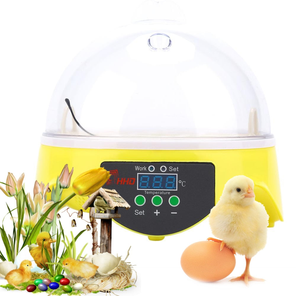 Digital 7 Eggs Incubator For Bird Egg Broedmachine Chicken Duck Quail Birds Egg Hatcher Electronic Incubator Tools