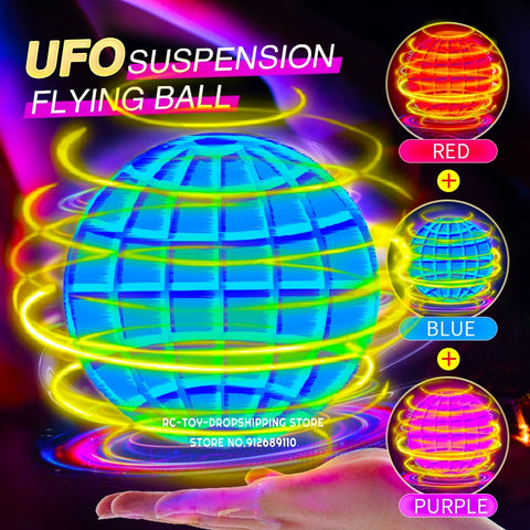 Flying Ball Boomerang Fly Orb Magic With LED Lights Drone Hover Ball Fly Nova Orb Flying Spinner Children Toys Christmas Gifts