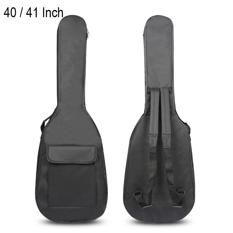 40 / 41Inch Acoustic Folk Guitar Bass Bag Backpack Double Straps 600D Oxford Waterproof Electric Guitar Carry Case Gig Box Cover