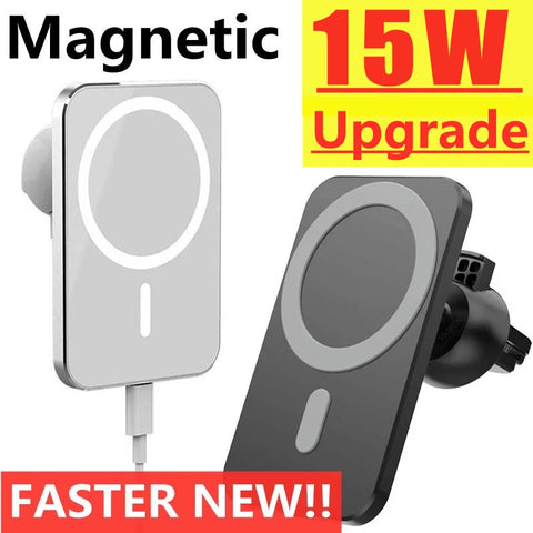 15W Car Magnetic Wireless Charger Car Mobile Phone Holder Stand Mount Fast Charging Station For iPhone 12 13 14 Pro Max macsafe