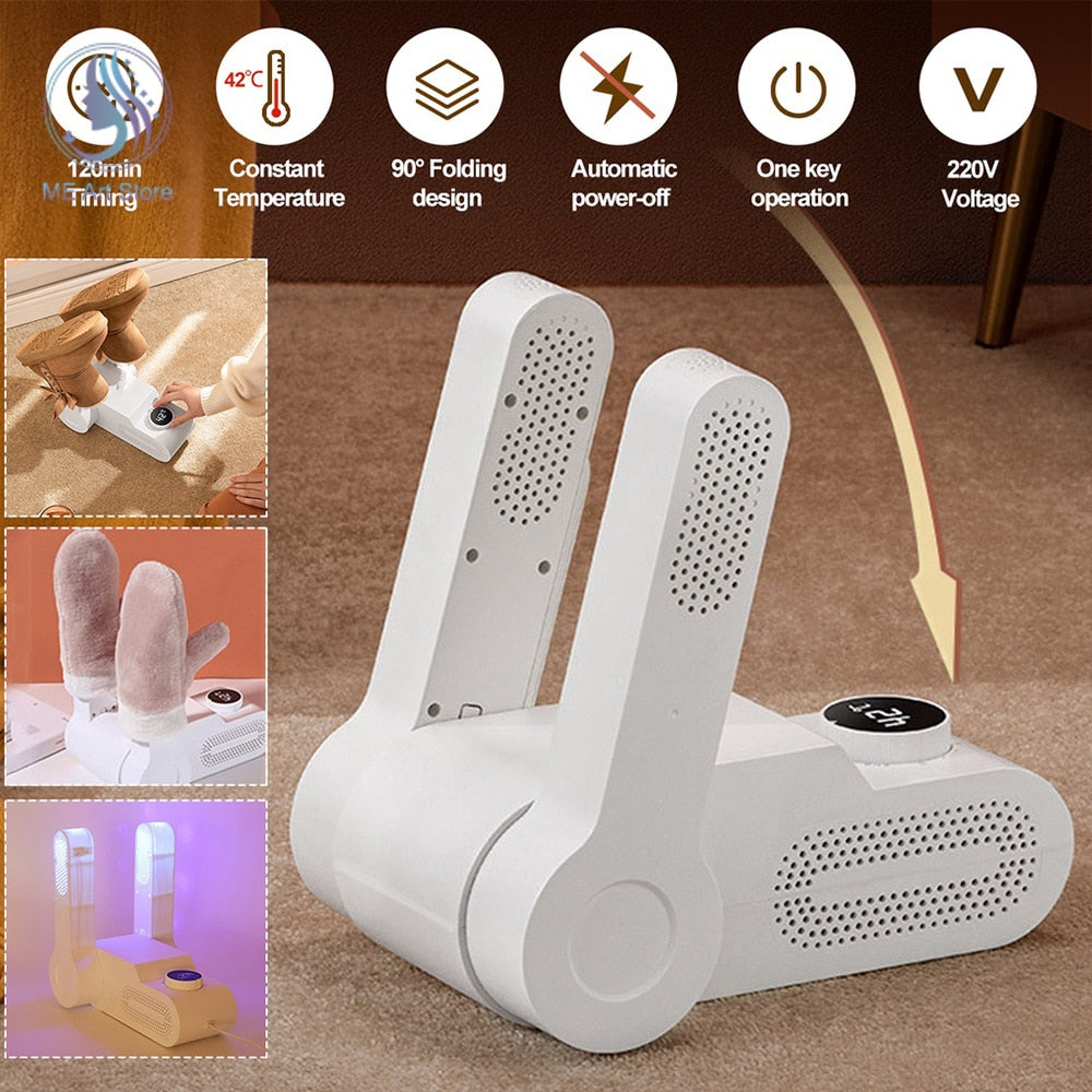 220V Shoes Dryer Machine Fast Dryer Odor Deodorant Heater Dehumidifier Device Gloves Boots Drier Foot Warmer Heater