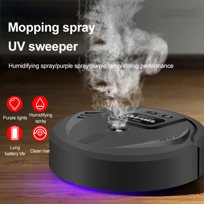 3-in-1 Automatic Robot Vacuum Cleaner Smart Wireless Sweeping Wet And Dry Ultra-thin Cleaning Machine Mopping Smart Home