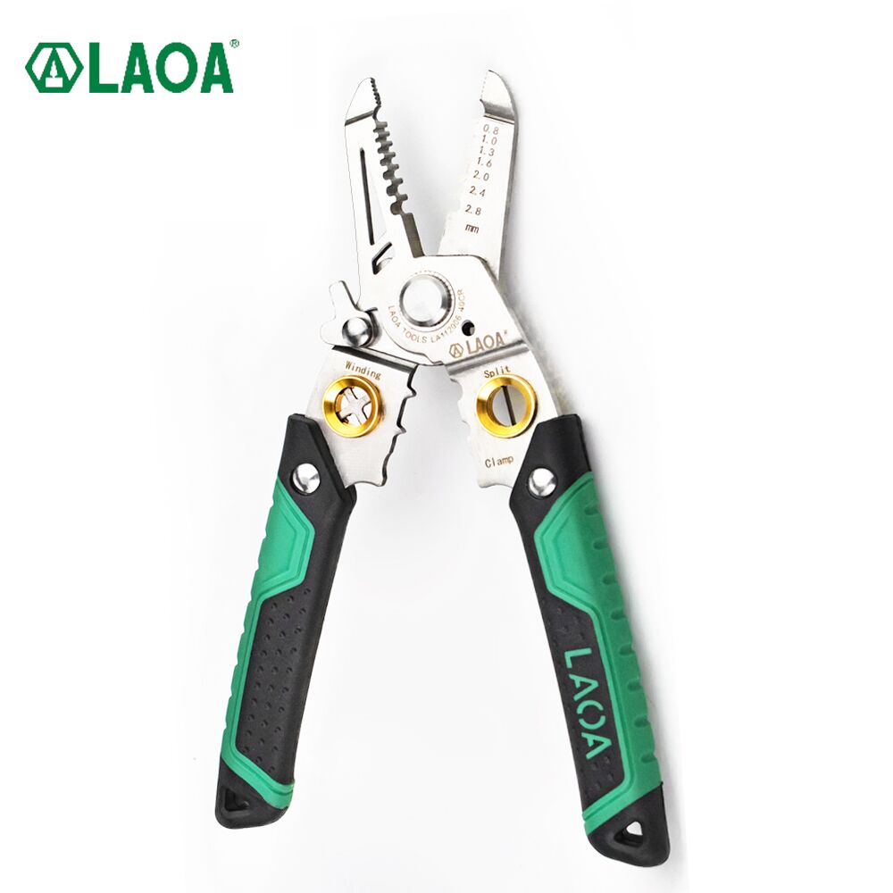 LAOA 7 In 1 Wire Stripper Iron Copper Wire Cutter Cable Cutter Wire Crimping Pliers Clamper Splitting Winding Electrician Tool