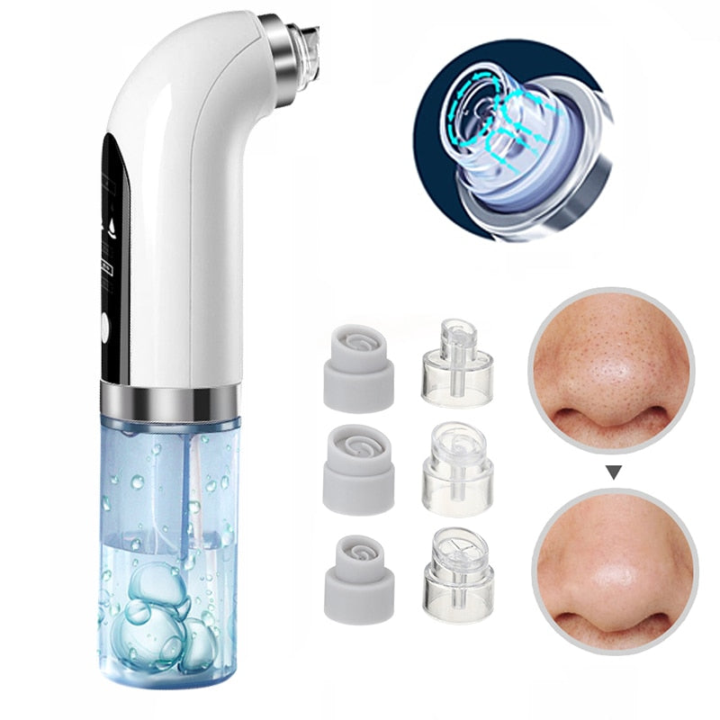 Blackhead Removal Pore Vacuum Face Cleaner Electric Pimple Black Head Remover USB Rechargeable Water Cycle Facial Cleaning Tools