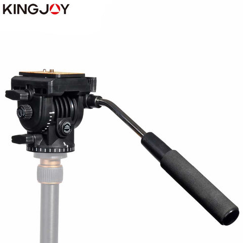 KINGJOY Panoramic Tripod Head Aluminum Hydraulic Fluid Video Pan&Tilt For Tripod And Monopod Camera Holder Stand SLR DSLR