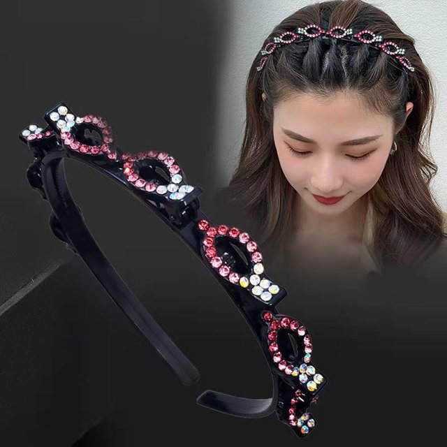 2023 New Fashion Hot Sale Explosion Pearl Rhinestone Bangs Clip Headband Headband for Women Girl Hair Accessories Headwear