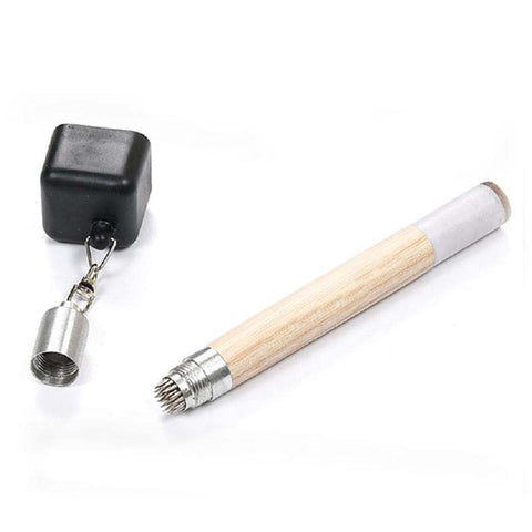 2 In 1 Pocket Pool Billiard Chalk Holder Pricker Cue Tip Prep Tool Table Handle Snooker Portable Billiard Friction Accessories