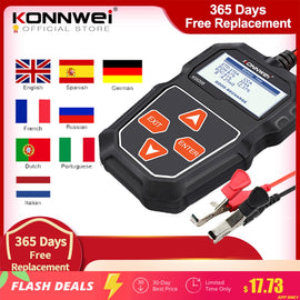 KONNWEI KW208 Car Battery Tester 12V 100 to 2000CCA  Cranking Charging Circut Tester Battery Analyzer  12 Volts Battery Tools