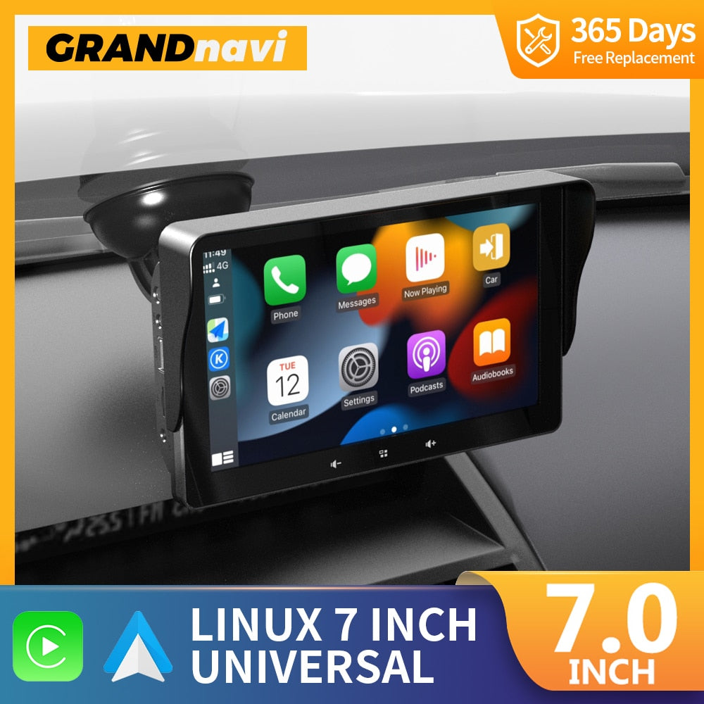 Universal 7inch Car Radio Multimedia Video Player Wireless Carplay And Wireless Android Auto Touch Screen For Nissan Toyota Car