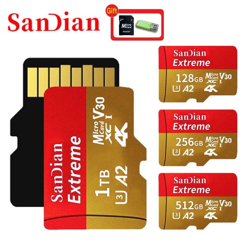 Original Memory Card 128GB Flash Mini Micro SD Card 256GB 512GB 1TB High Speed Micro HD TF Card for phone Cameras Drone