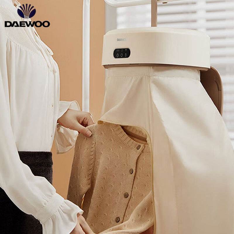 DAEWOO Portable Electric Clothes Dryer Mini Foldable Warm Air Baby Cloth Drying Machine Hanging Laundry Clothing Rack For Home