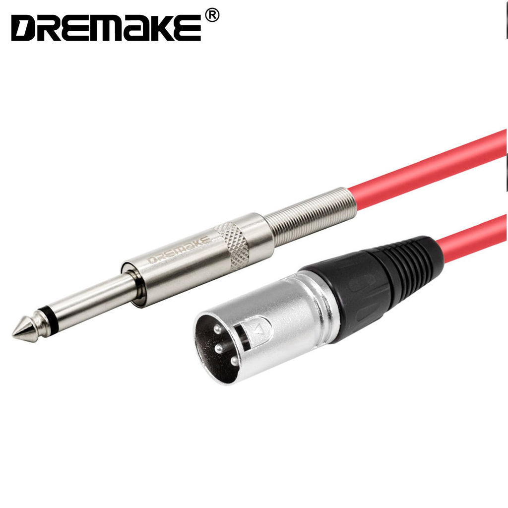 Instrument Cable XLR 3 Pin Plug to 6.35mm (1/4") Male Mono Jack Plug Cable High Quality Microphone Cord for Pro, DJ, Stage...