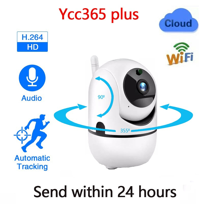 Ycc365 Plus 1080P Cloud HD IP Camera WiFi Auto Tracking Camera Baby Monitor Night Vision Security Home Surveillance Camera