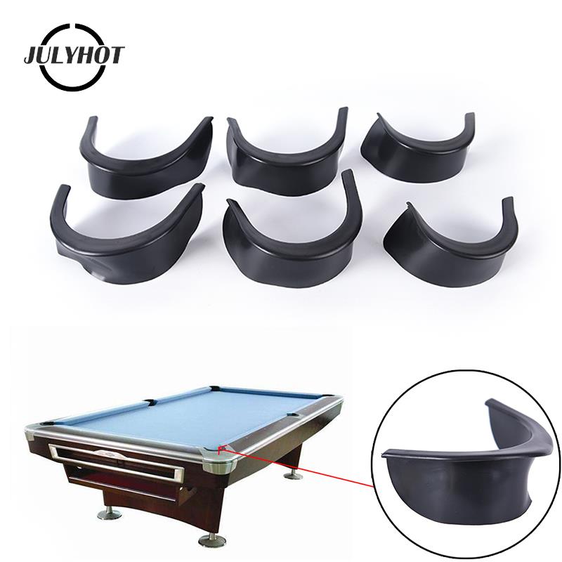 6pcs/set Billiard Pool Table Accessories Valley Pocket Liners Rubber Billiard Pocket Liner Universal Billiard Accessories