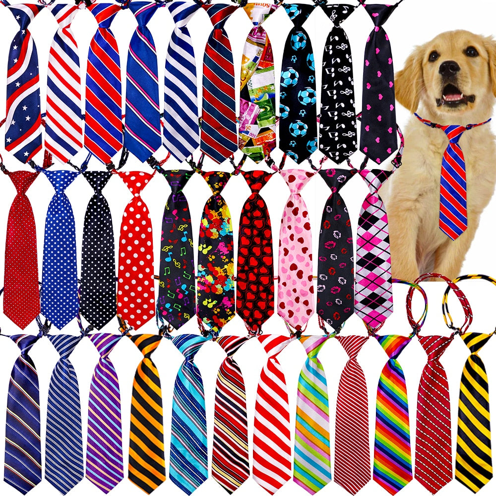 50ps Dog Accessories Small Middle Large Dog Tie Large  Pet Supplies Adjustable Pet Collar Decoration Supplies Large Ties for Dog