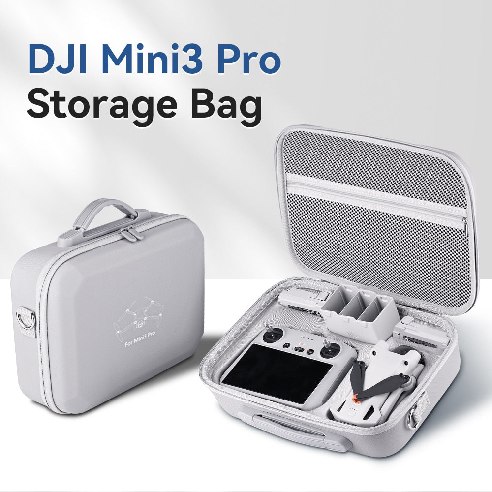 Storage Bag for DJI Mini3 Pro Portable Carrying Case  Mini3 Pro Drone Accessories PU Leather Splash-proof Shoulder Bag