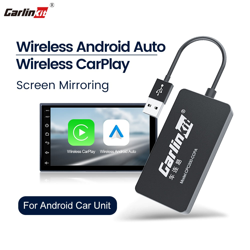 Carlinkit Wireless CarPlay Dongle for Android Car Wireless Android Auto Car Play Adapter Mirror Screen Spotify Waze Plug & Play